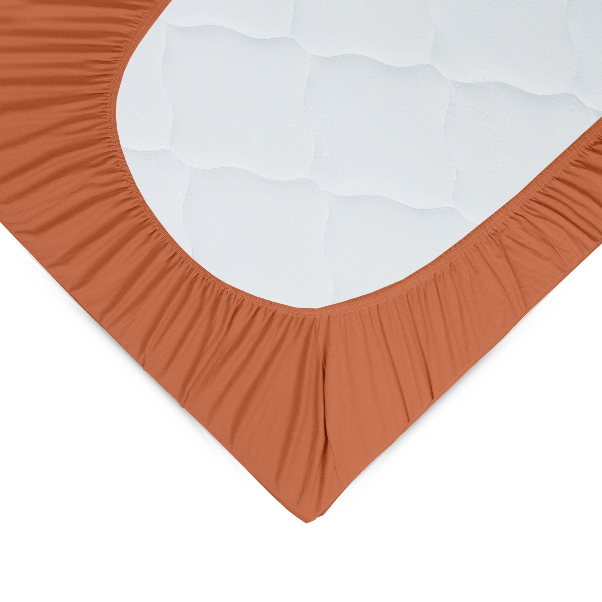 Weberei Pahl Spannbettlaken Miami Gina 160x200x24 (TERRACOTTA) 103246