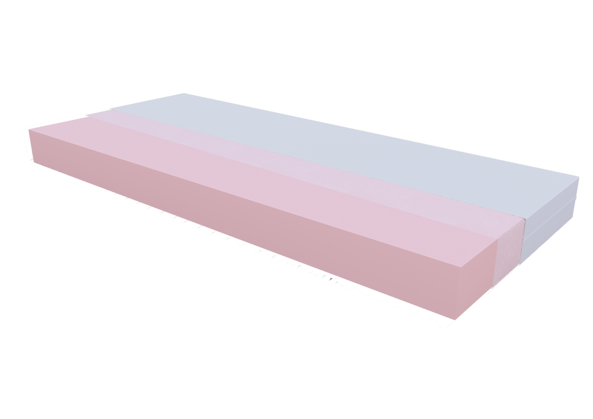Weberei Pahl 90x200 cm / 10 cm / Grau Matratze Passau – Wasserundurchlässig, pflegeleicht & mittelfest 101804