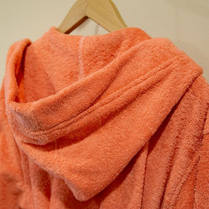 Weberei Pahl Bademantel Riva Mit Kaputze Größe XL (APRICOT) 107244