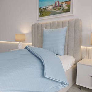 Weberei Pahl Bettwäscheset Dallas Christa 135x200+80x80 (AZUR) 107033