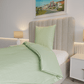Weberei Pahl Bettwäscheset Dallas Christa 135x200+80x80 (HELLGRÜN) 107034
