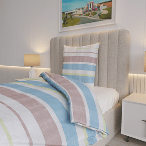 Weberei Pahl Bettwäscheset Dallas Eva 155x220+80x80 (AZUR) 106662