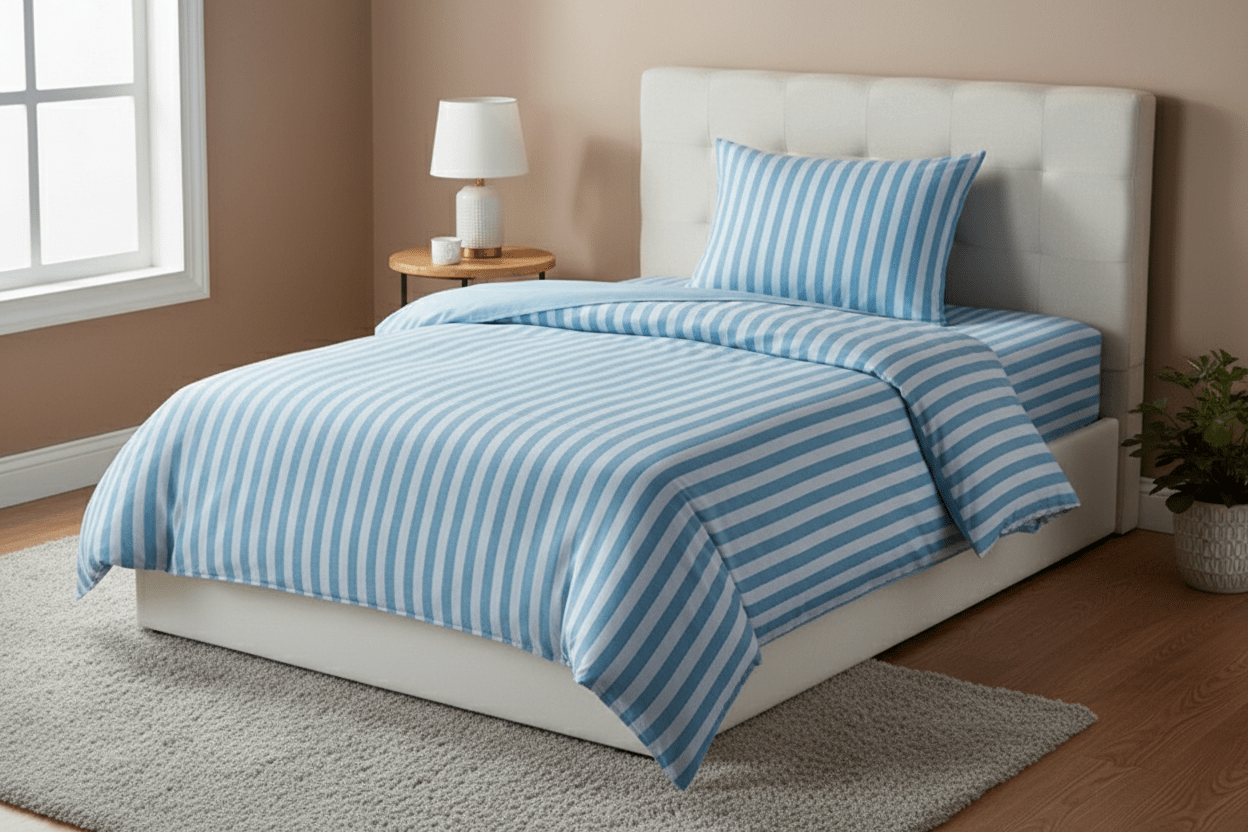 Weberei Pahl Bettwäscheset Reno Sarah 155x220+80x80 (AZUR) 106308