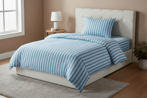 Weberei Pahl Bettwäscheset Reno Sarah 155x220+80x80 (AZUR) 106308