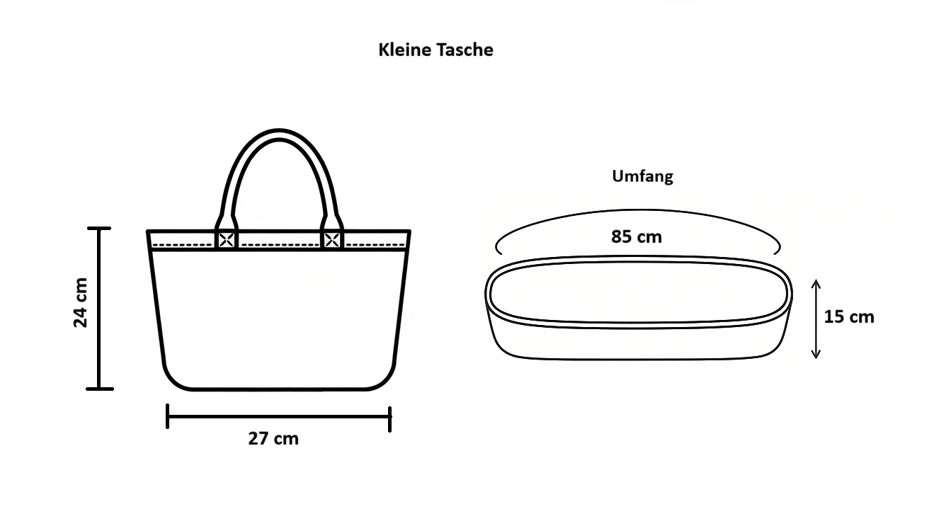 Weberei Pahl Handgefertigte Tasche aus Natur-Raffia – Klein