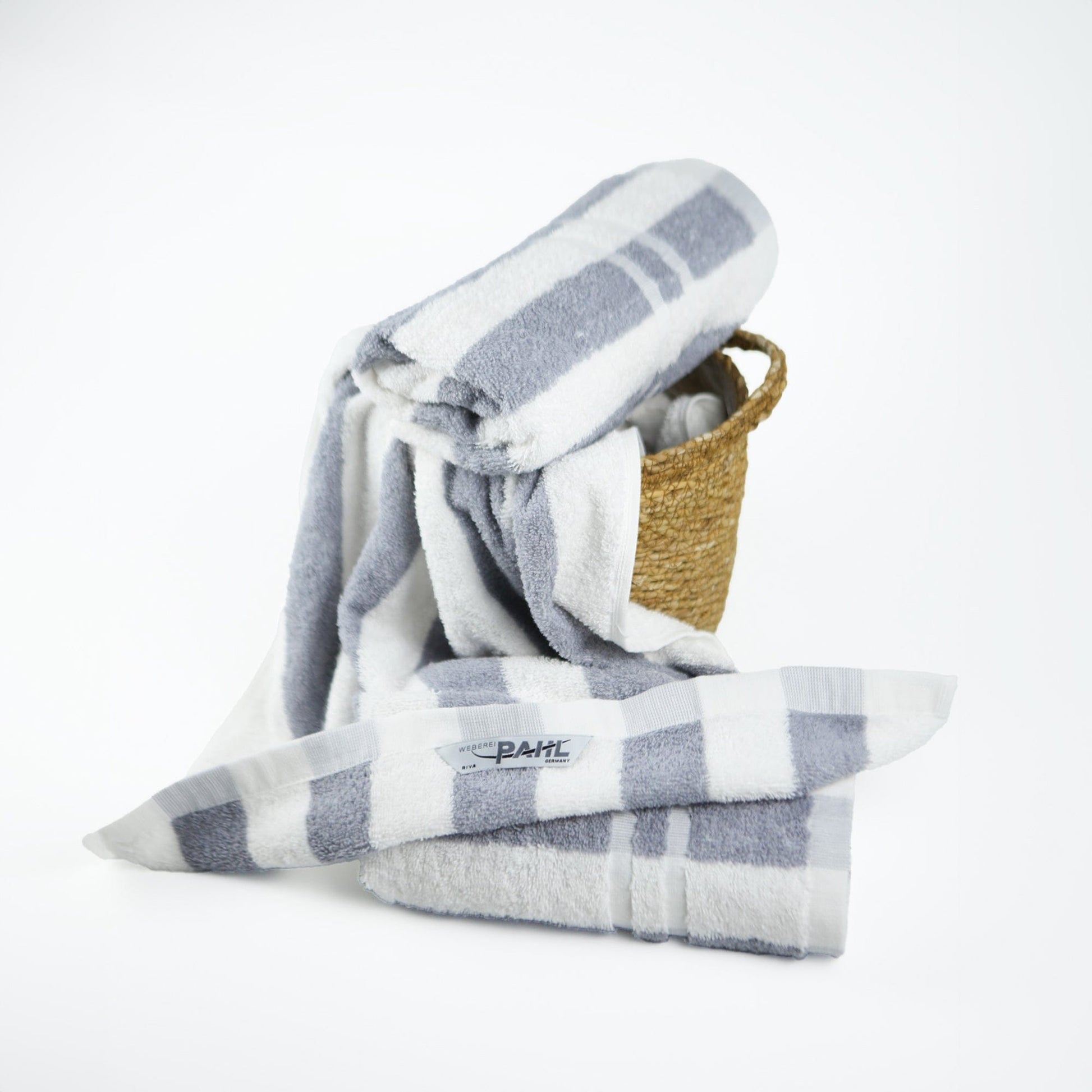 Weberei Pahl Handtuch Riva Lara 50x100 cm (GRAU) 100187
