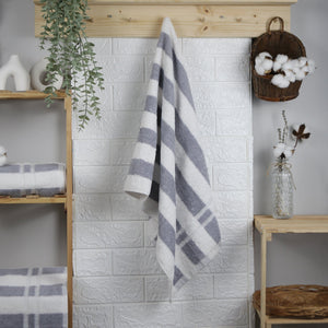 Weberei Pahl Handtuch Riva Lara 50x100 cm (GRAU) 100187