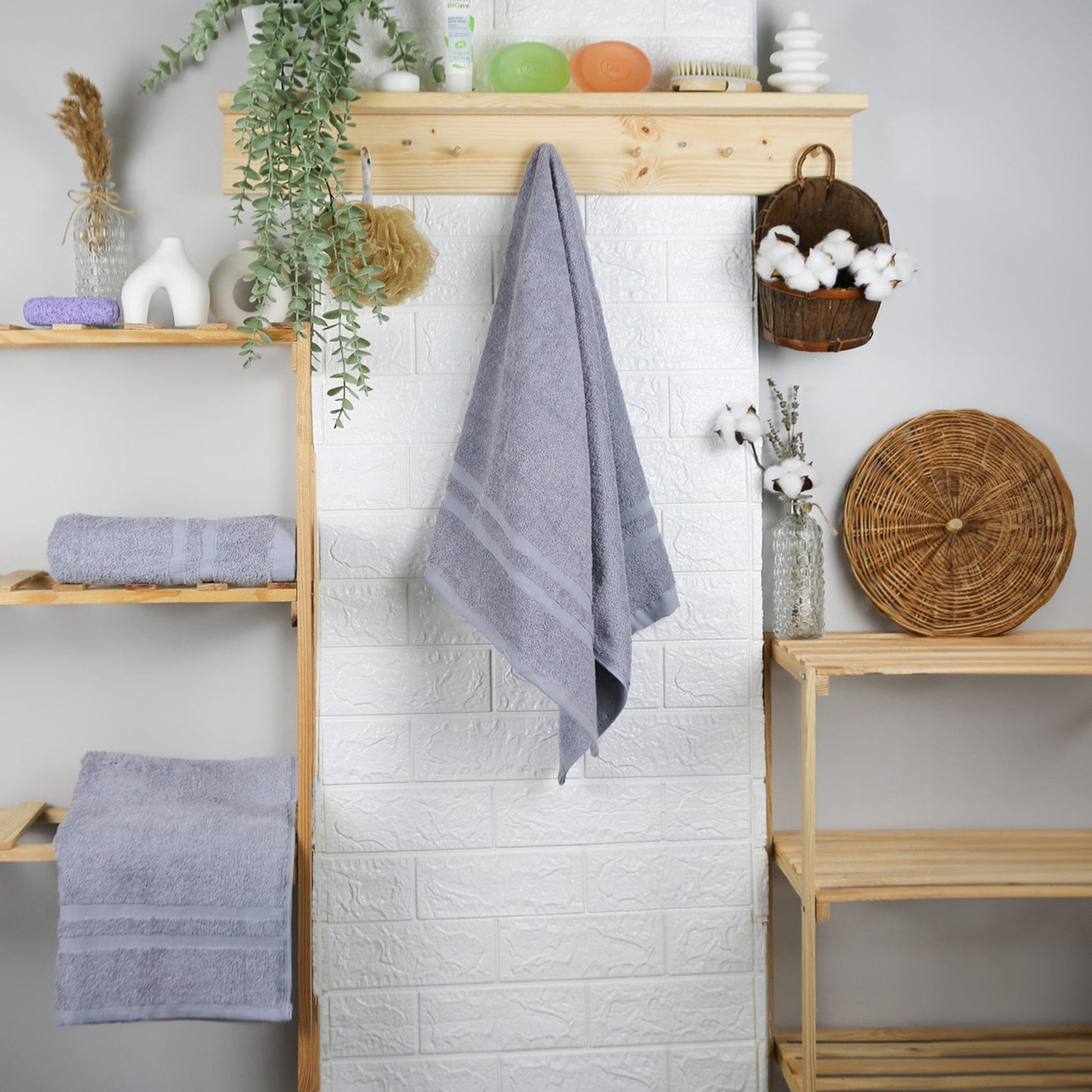 Weberei Pahl Handtuch Riva Nina 50x100 cm (GRAU) 100222