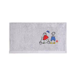 Weberei Pahl Kinder Badetuch Riva/Heidi 70x140 cm (GRAU) 103854