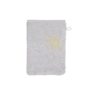 Weberei Pahl Kinder Waschhandschuh Capri/Hedda 16x23 cm (SILBER) 104022