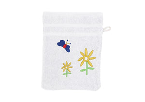 Weberei Pahl Kinder Waschhandschuh Riva/Heidi 16x23 cm (WEISS) 103818