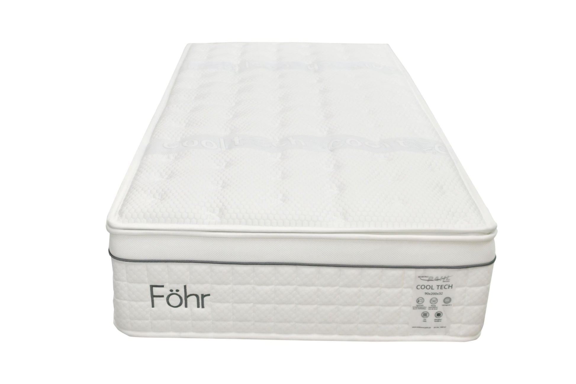 Weberei Pahl Matratze Föhr TFK 1000 90x200x32 cm – mit Cooltech-Oberseite (H4) 108127