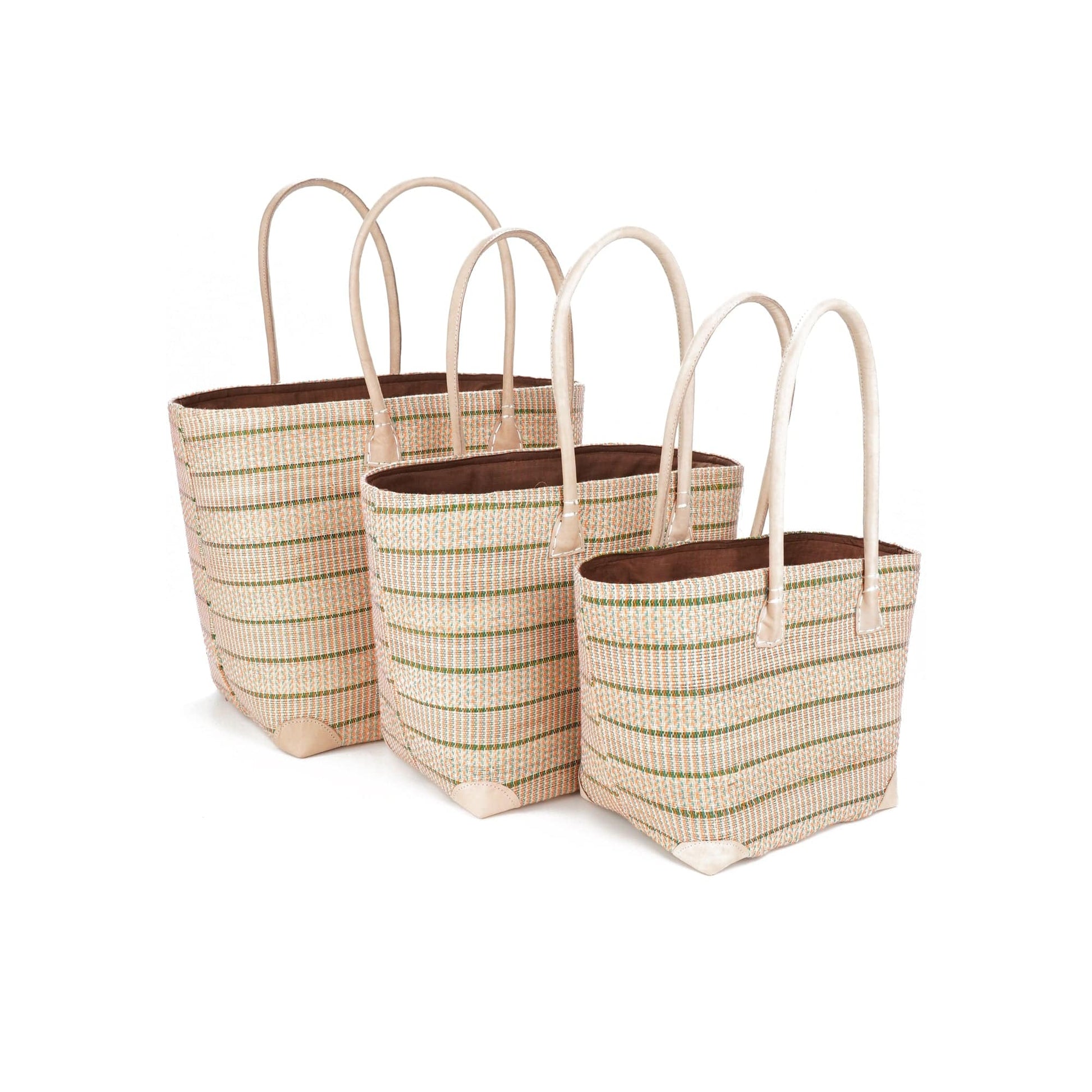 Weberei Pahl Muster10 Handgefertigtes Taschen-Set aus Natur-Raffia – 3-teiliges Set 108211_17
