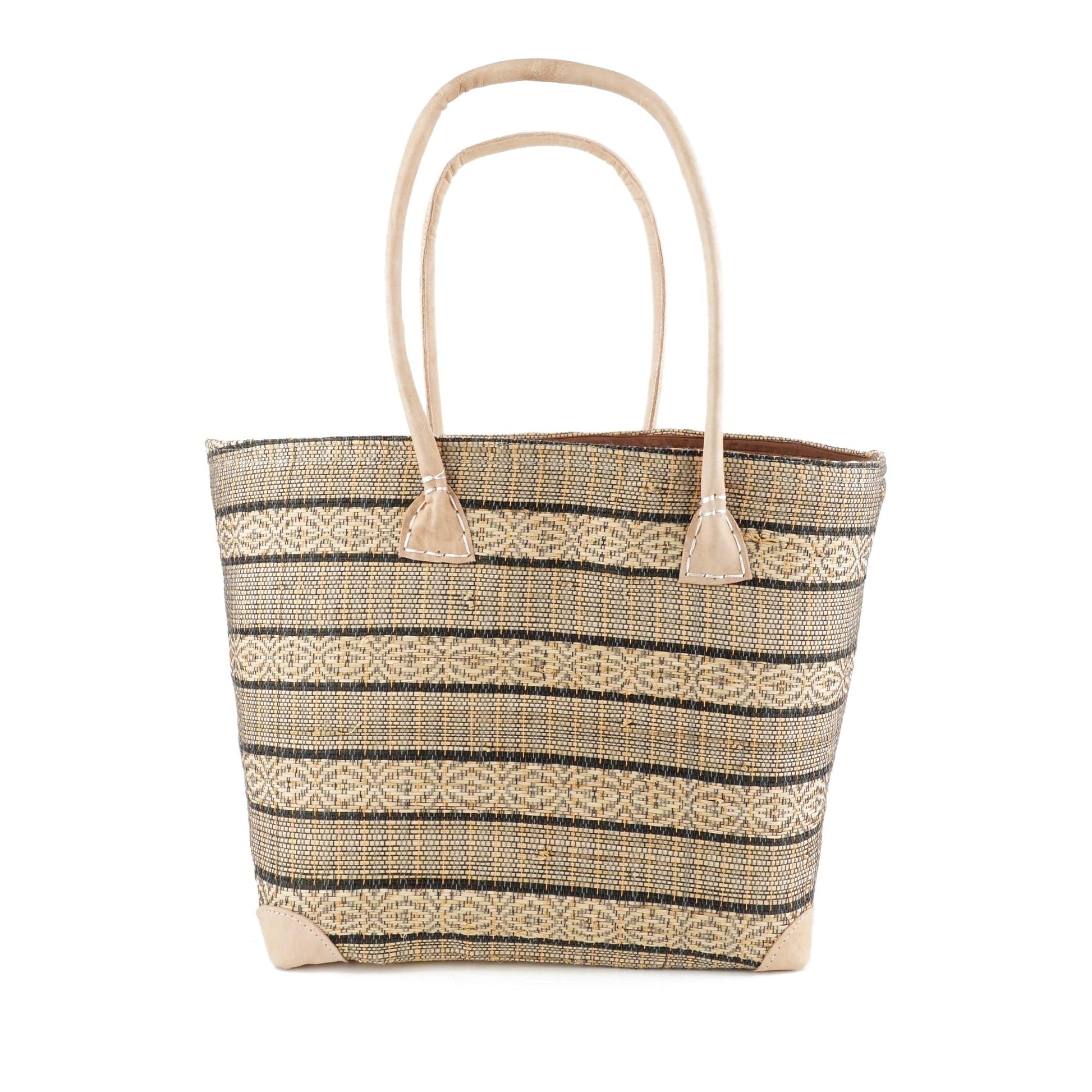 Weberei Pahl Muster17 Handgefertigte Tasche aus Natur-Raffia – Klein 107707_24