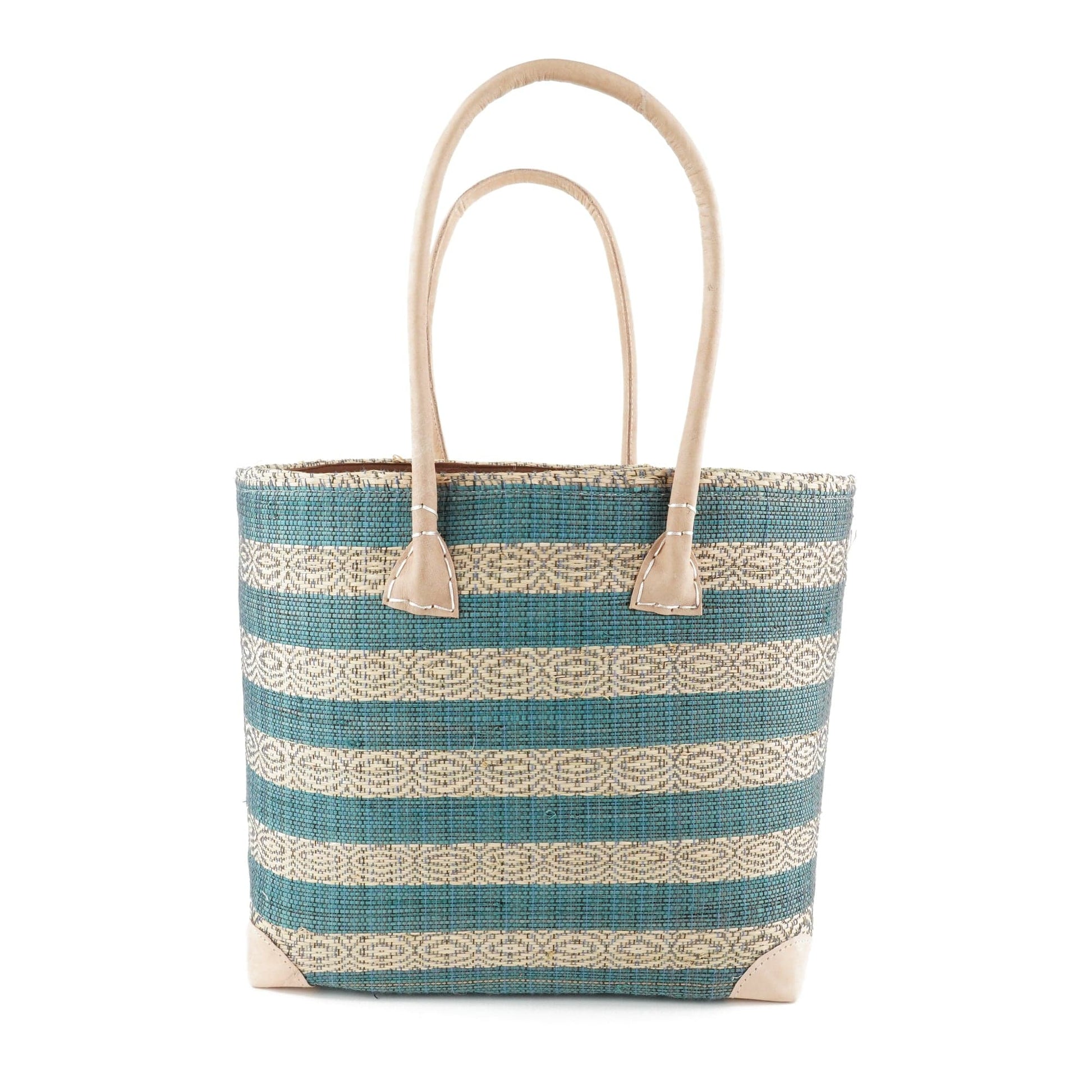 Weberei Pahl Muster18 Handgefertigte Tasche aus Natur-Raffia – Klein 107707_25