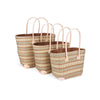 Handgefertigtes Taschen-Set aus Natur-Raffia – 3-teiliges Set - Muster2