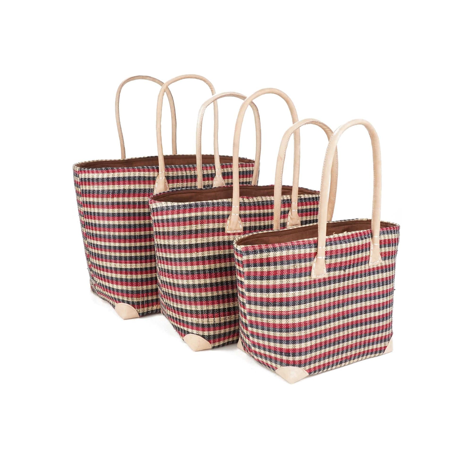 Weberei Pahl Muster25 Handgefertigtes Taschen-Set aus Natur-Raffia – 3-teiliges Set 108211_32