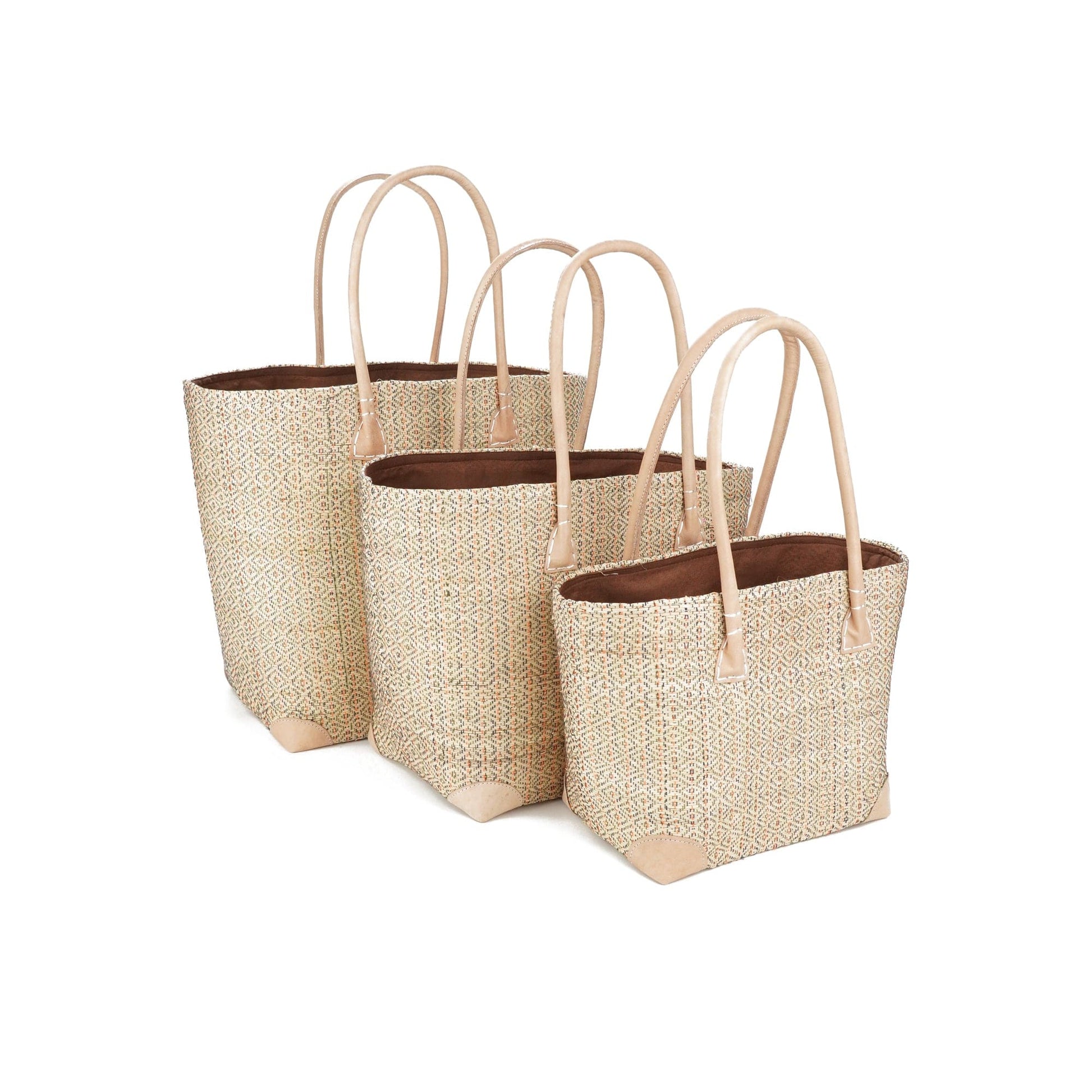 Weberei Pahl Muster28 Handgefertigtes Taschen-Set aus Natur-Raffia – 3-teiliges Set 108211_35