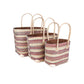 Weberei Pahl Muster29 Handgefertigtes Taschen-Set aus Natur-Raffia – 3-teiliges Set 108211_36