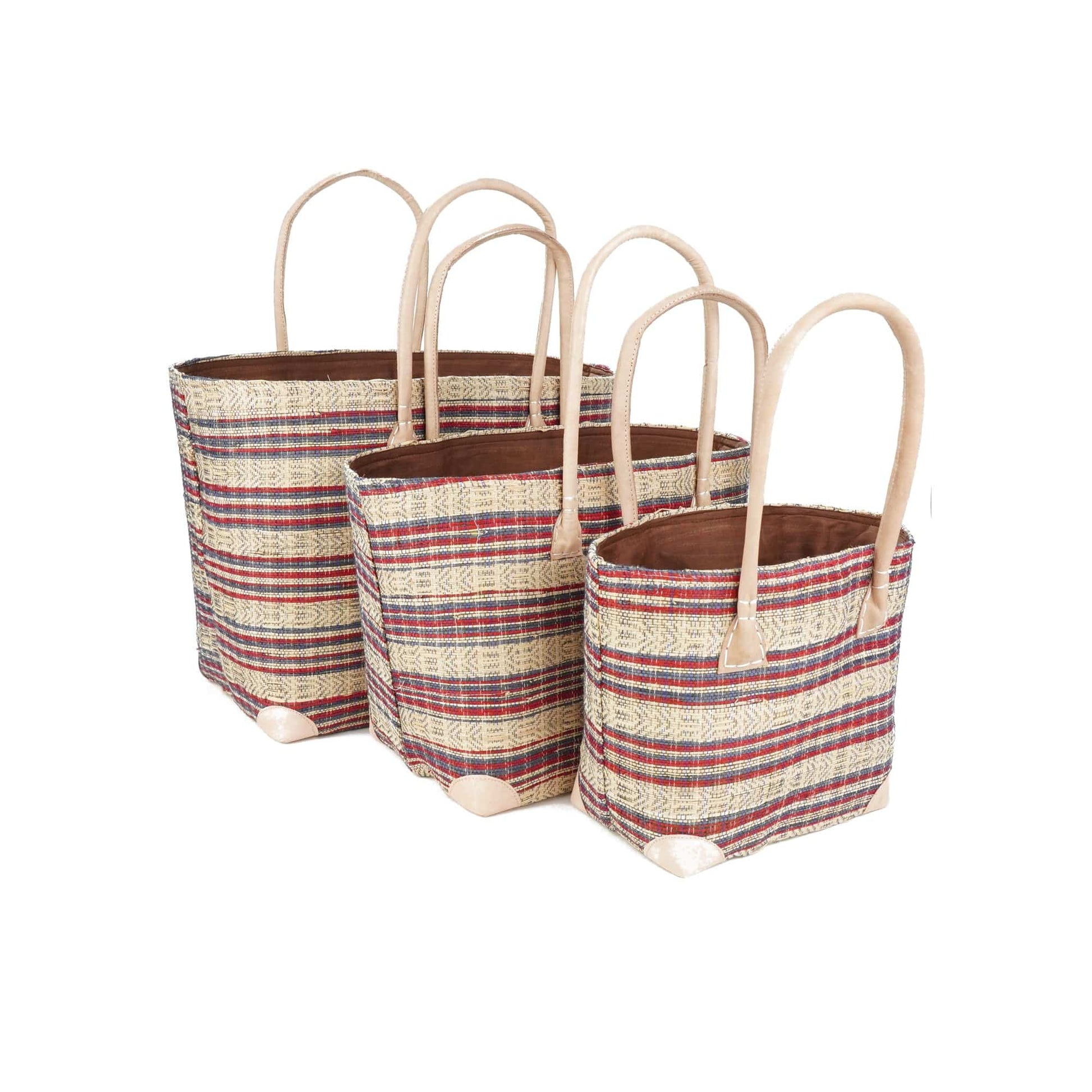 Weberei Pahl Muster29 Handgefertigtes Taschen-Set aus Natur-Raffia – 3-teiliges Set 108211_36