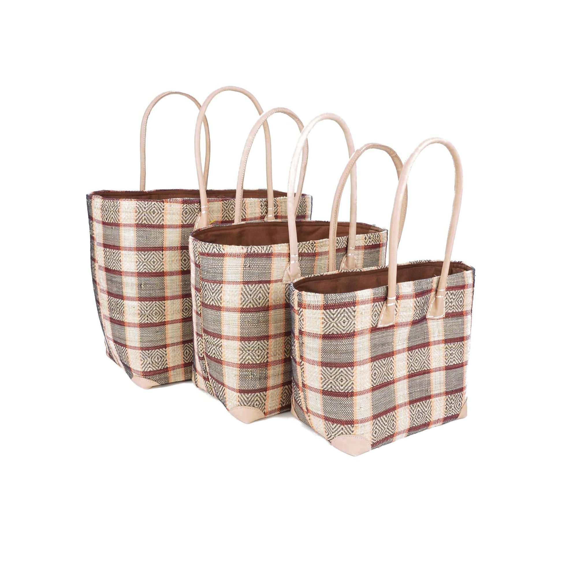 Weberei Pahl Muster31 Handgefertigtes Taschen-Set aus Natur-Raffia – 3-teiliges Set 108211_38