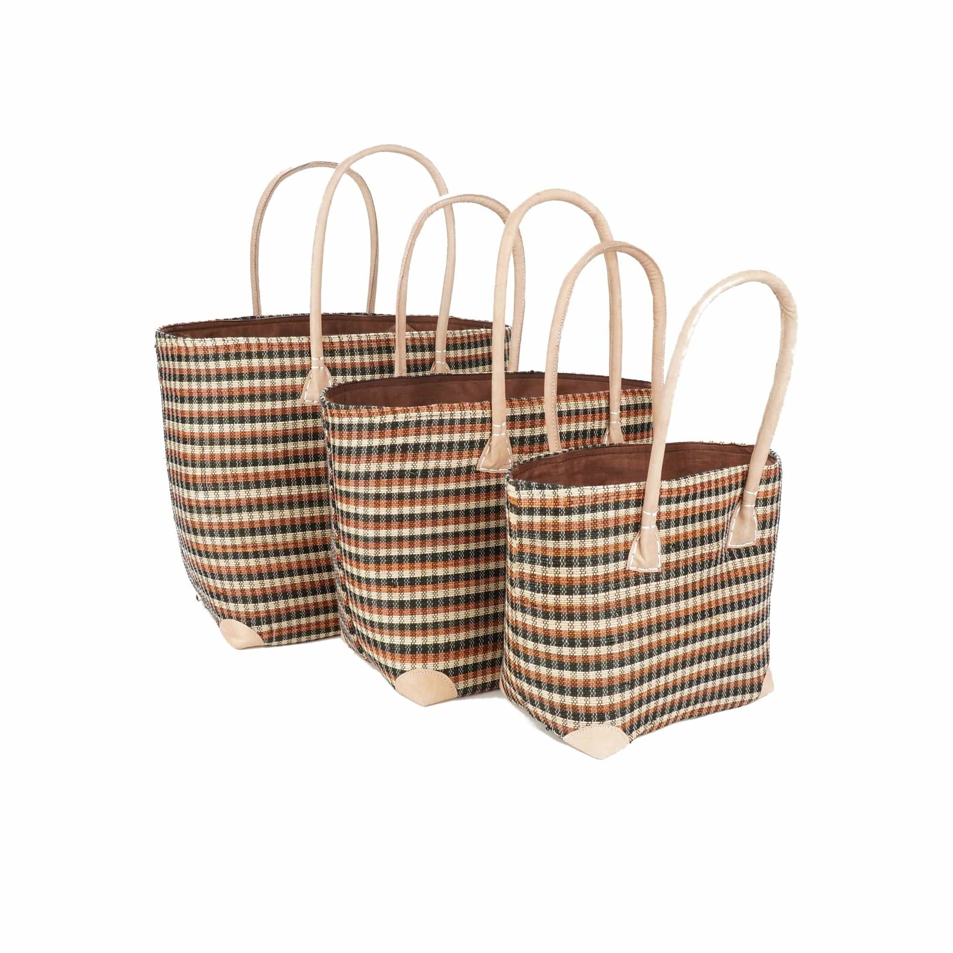Weberei Pahl Muster32 Handgefertigtes Taschen-Set aus Natur-Raffia – 3-teiliges Set 108211_39