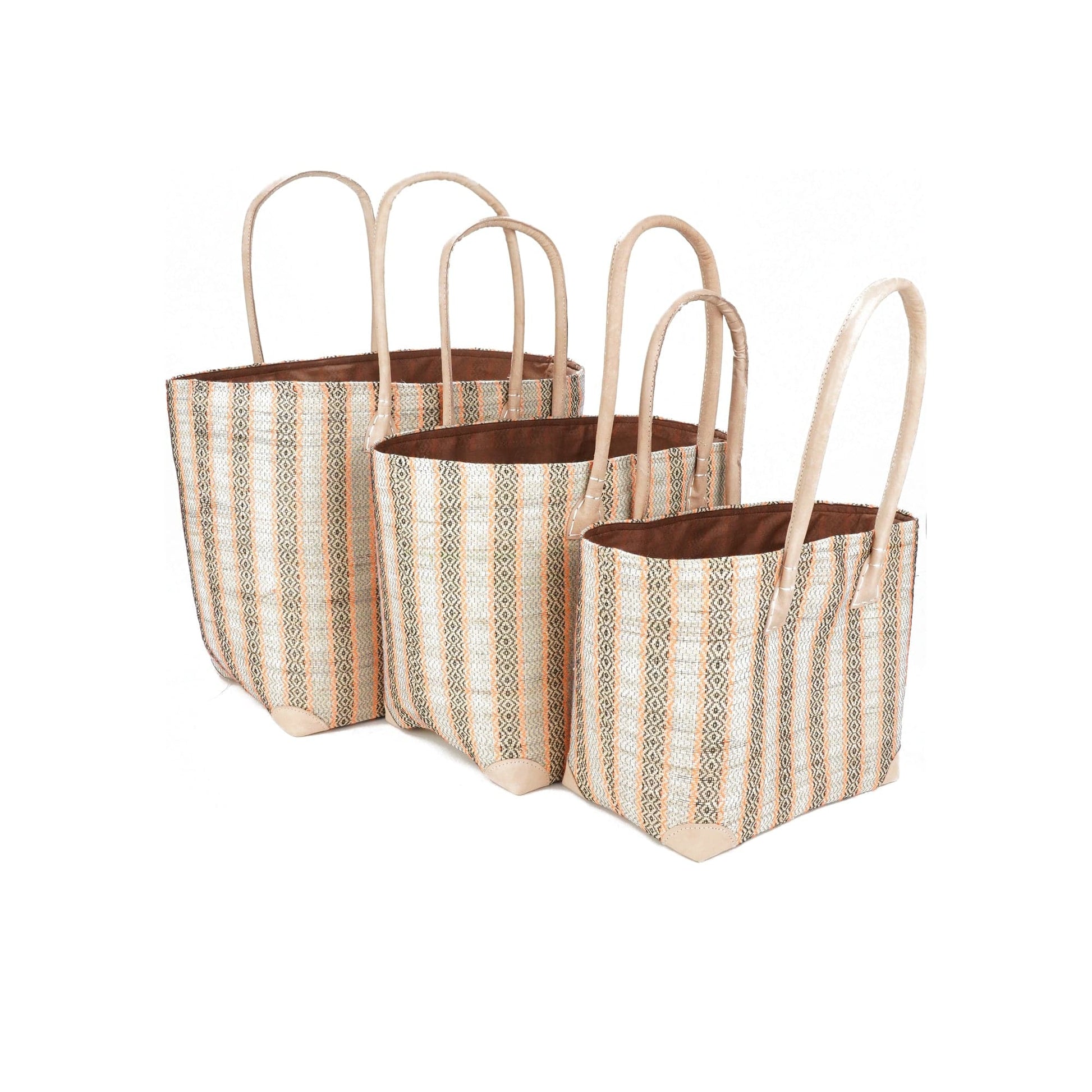 Weberei Pahl Muster35 Handgefertigtes Taschen-Set aus Natur-Raffia – 3-teiliges Set 108211_42