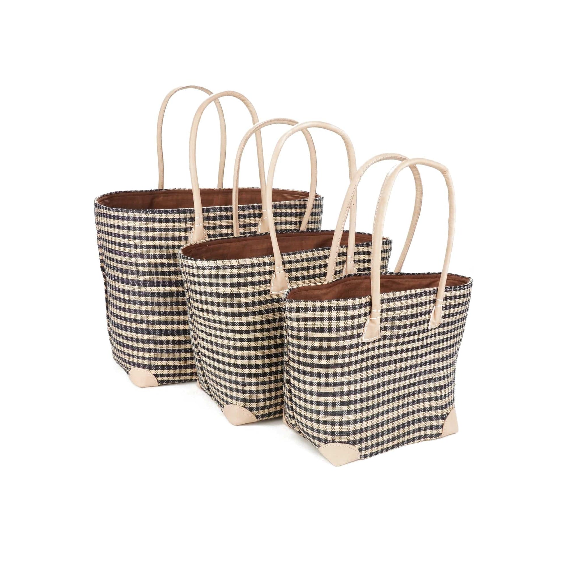 Weberei Pahl Muster36 Handgefertigtes Taschen-Set aus Natur-Raffia – 3-teiliges Set 108211_43