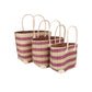 Weberei Pahl Muster40 Handgefertigtes Taschen-Set aus Natur-Raffia – 3-teiliges Set 108211_47