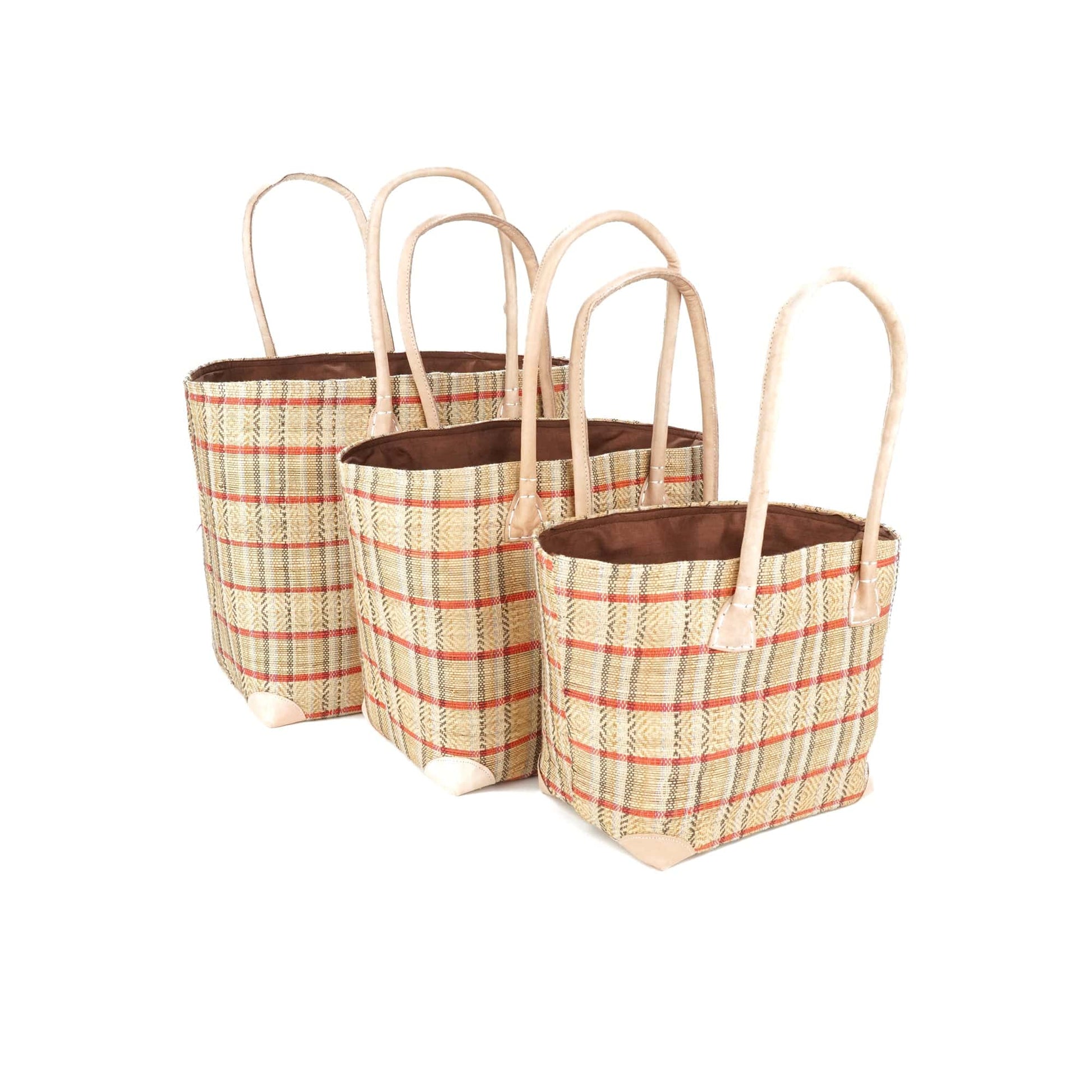 Weberei Pahl Muster7 Handgefertigtes Taschen-Set aus Natur-Raffia – 3-teiliges Set 108211_14
