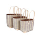 Weberei Pahl Muster8 Handgefertigtes Taschen-Set aus Natur-Raffia – 3-teiliges Set 108211_15