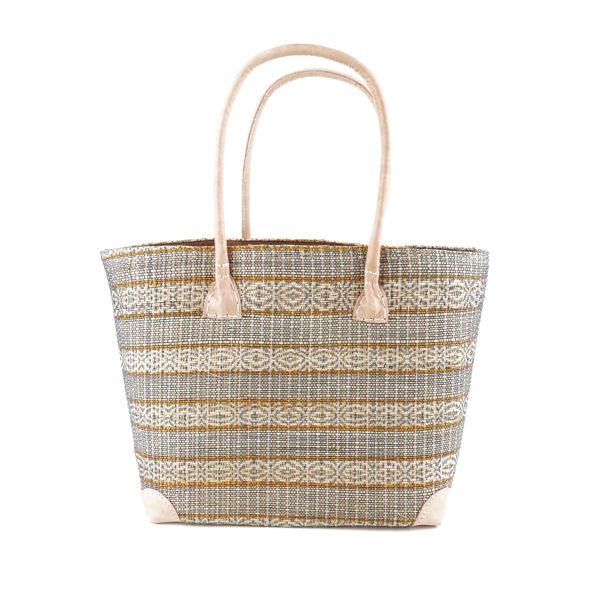 Weberei Pahl Muster9 Handgefertigte Tasche aus Natur-Raffia – Klein 107707_16