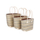 Weberei Pahl Muster9 Handgefertigtes Taschen-Set aus Natur-Raffia – 3-teiliges Set 108211_16
