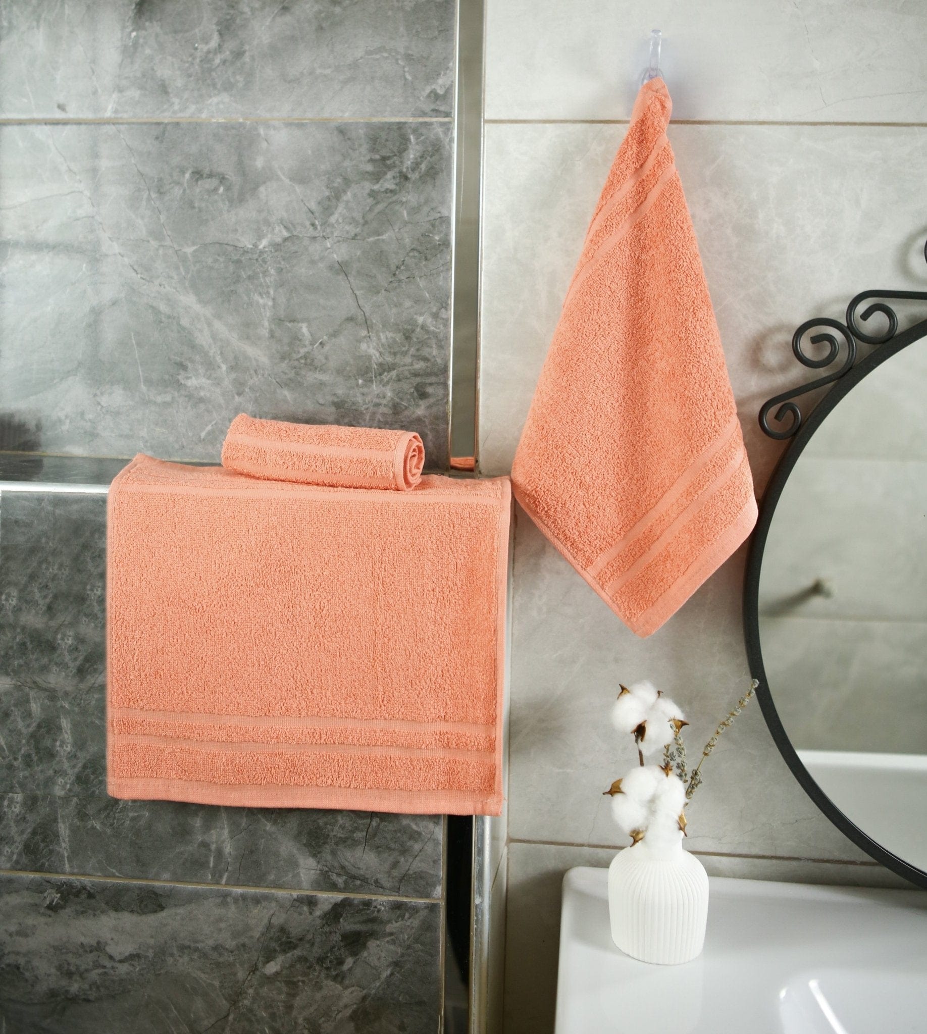 Weberei Pahl Seiftuch Riva Nina 30x30 cm (APRICOT) 100354