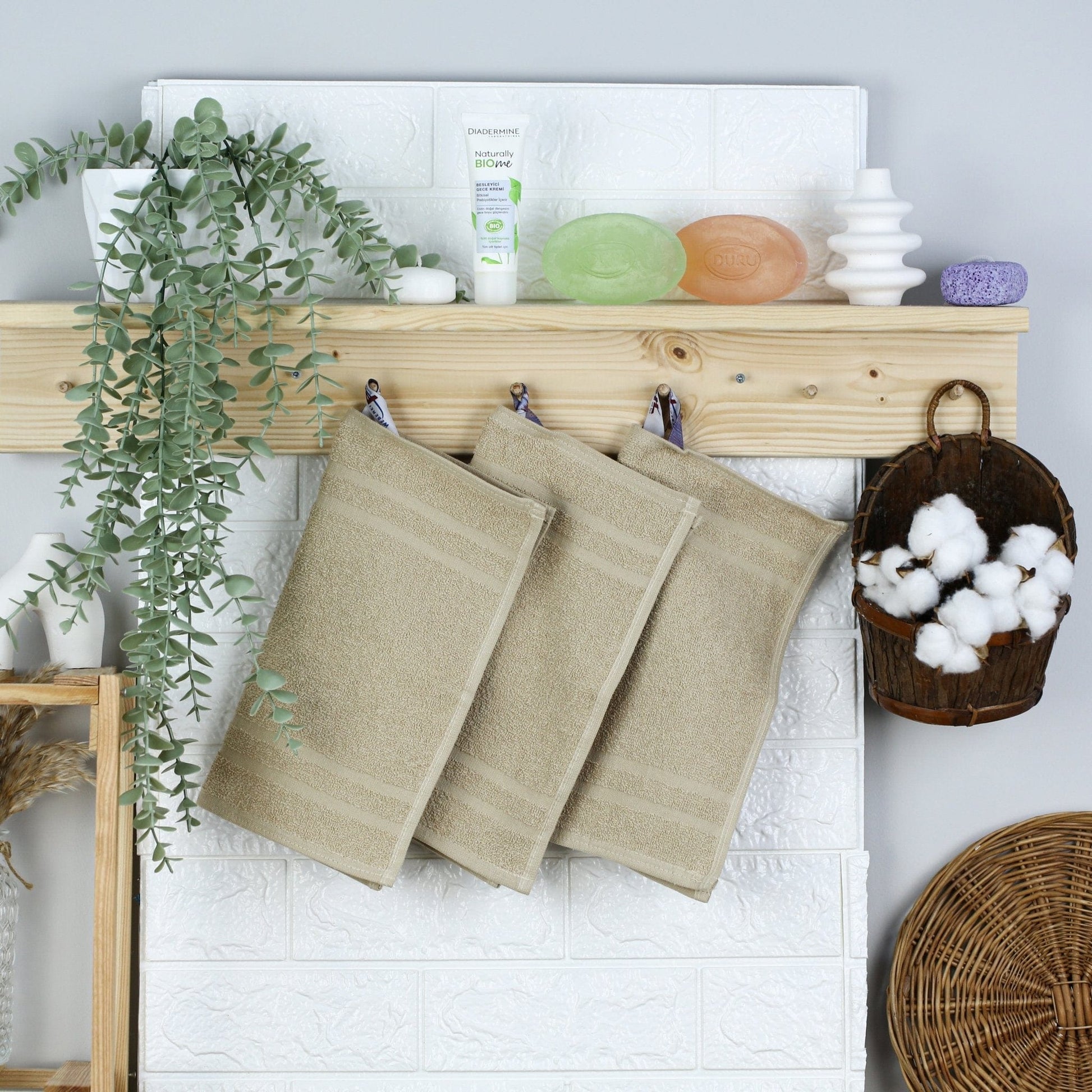 Weberei Pahl Seiftuch Riva Nina 30x30 cm (BEIGE) 100358