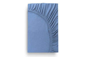 Weberei Pahl Spannbettlaken Miami Gina 100x200x24 (BLAU) 105446