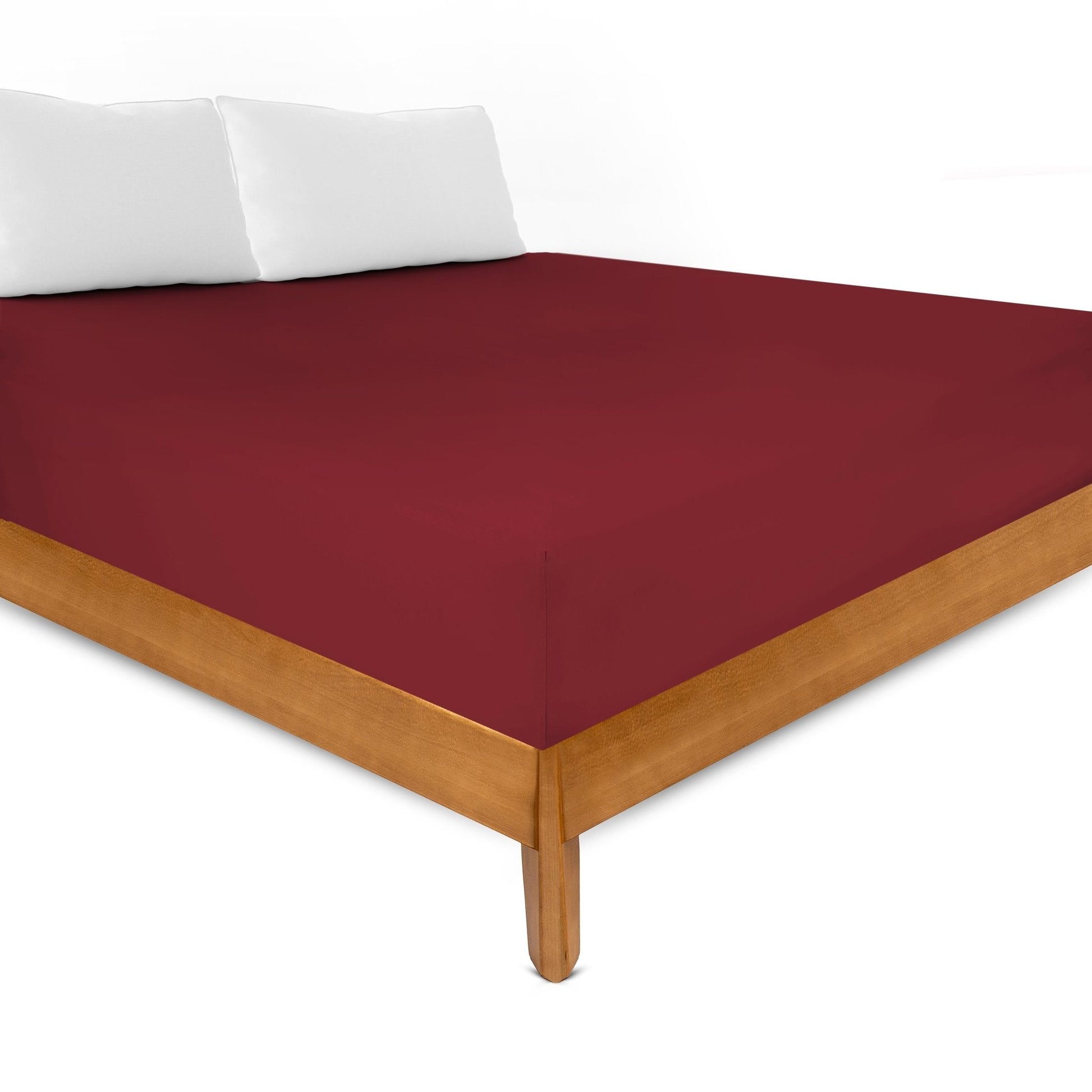 Weberei Pahl Spannbettlaken Miami Gina 100x200x24 (DUNKELROT) 100623