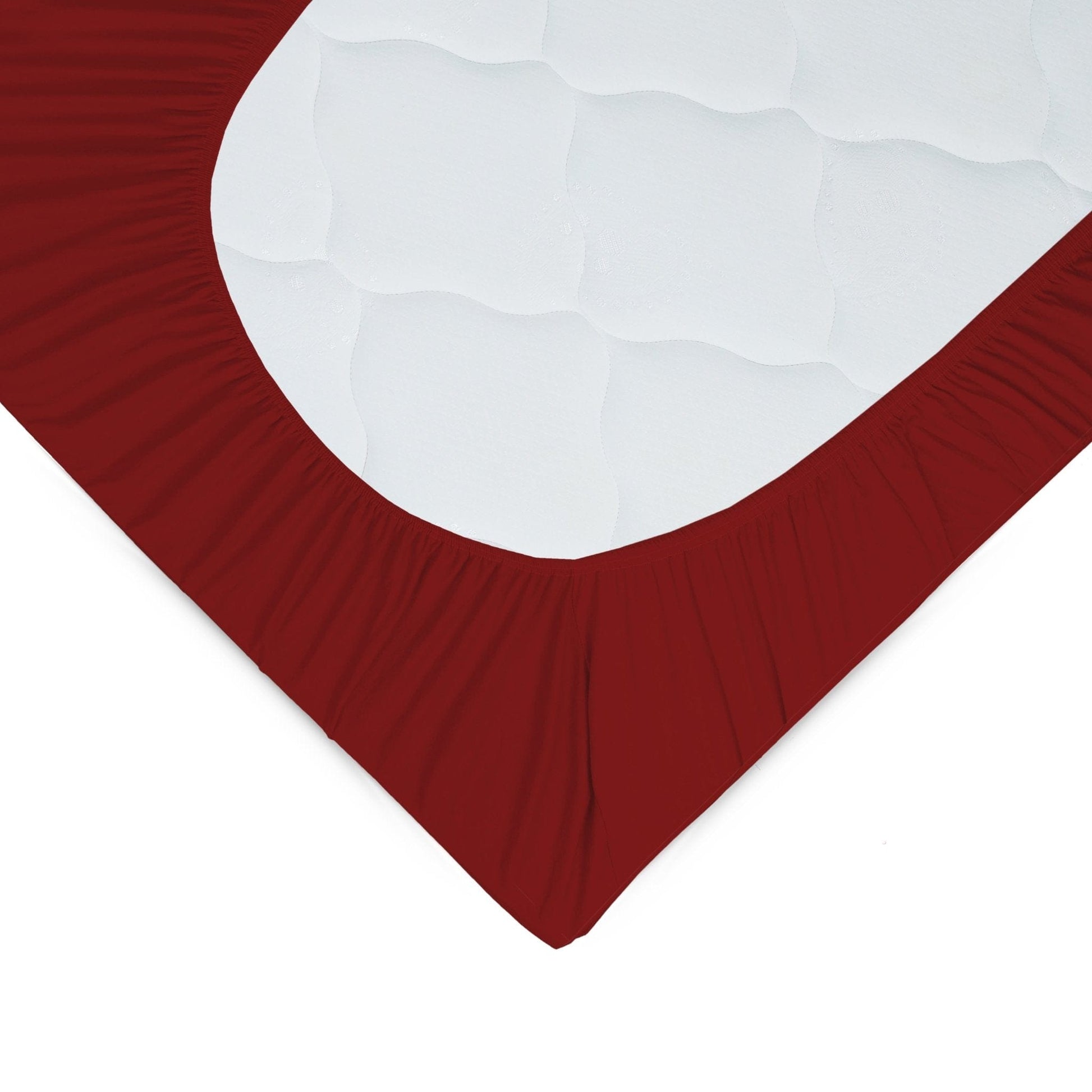 Weberei Pahl Spannbettlaken Miami Gina 100x200x24 (DUNKELROT) 100623