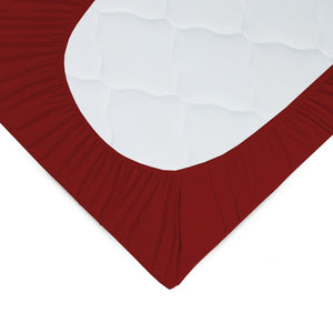 Weberei Pahl Spannbettlaken Miami Gina 100x200x24 (DUNKELROT) 100623