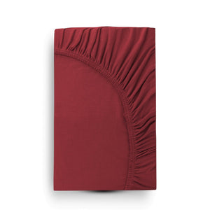 Weberei Pahl Spannbettlaken Miami Gina 100x200x24 (DUNKELROT) 100623