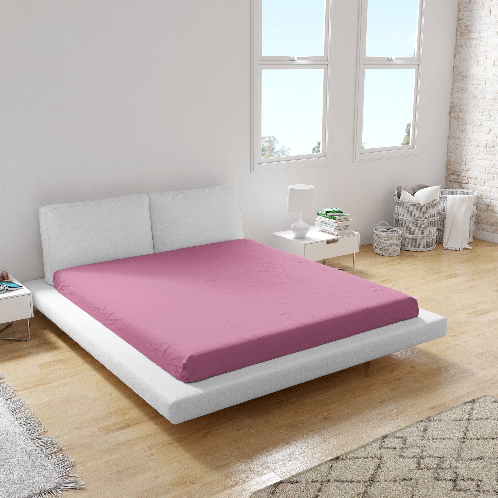 Weberei Pahl Spannbettlaken Miami Gina 100x200x24 (VIOLETT) 100621