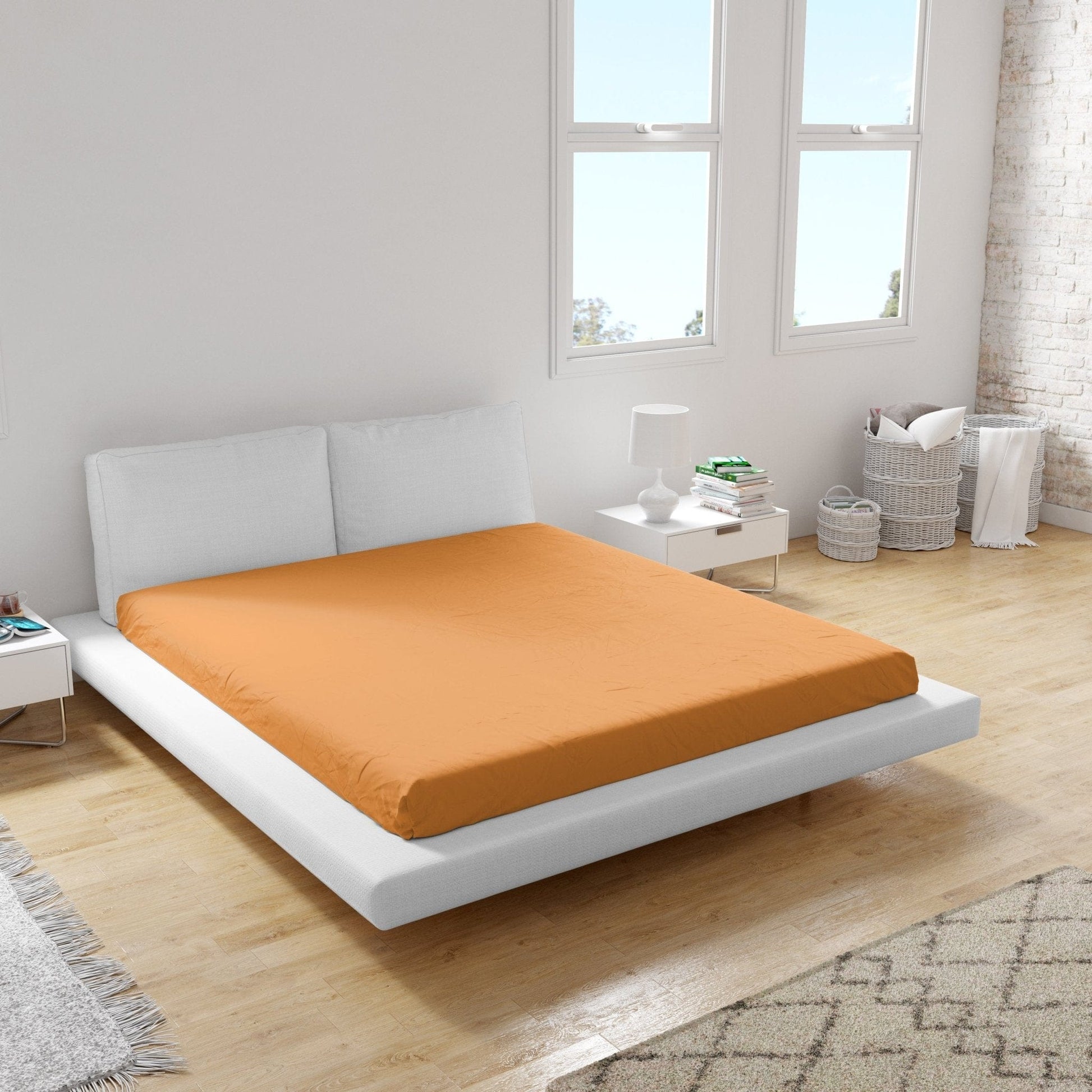 Weberei Pahl Spannbettlaken Miami Gina 120x200x24 (ORANGE) 103228