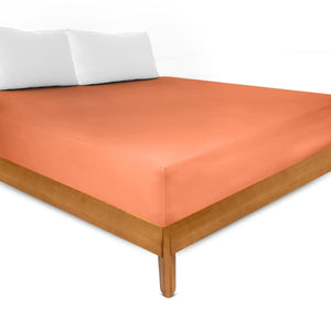 Weberei Pahl Spannbettlaken Miami Gina 160x200x24 (TERRACOTTA) 103246