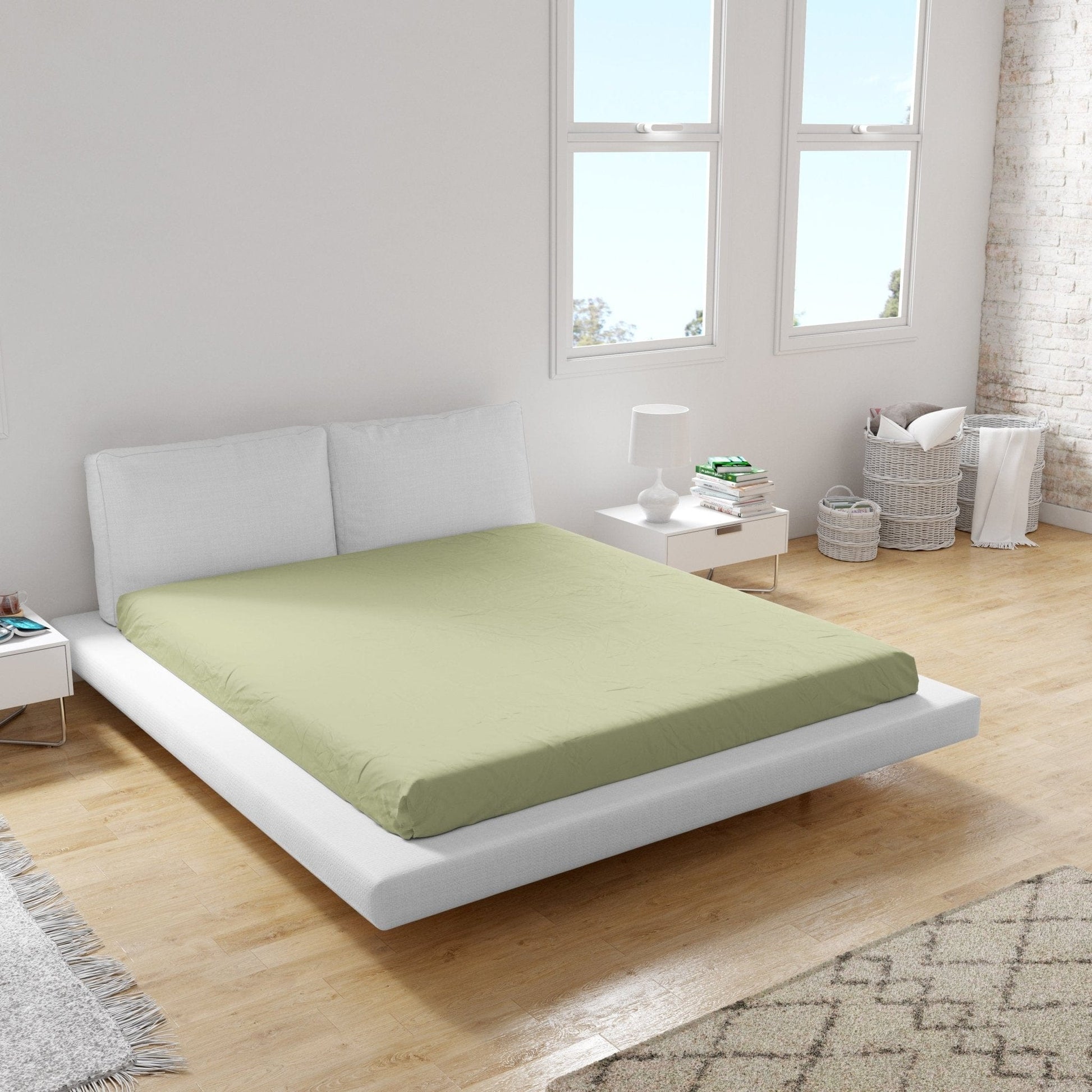 Weberei Pahl Spannbettlaken Miami Gina 70x140x10 (HELLGRÜN) 103282
