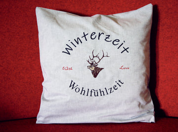 Embroidered pillowcase: Dallas/ Wintertime